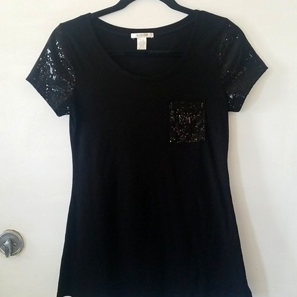 Sequins Black Top , size M - Picture 1 of 4